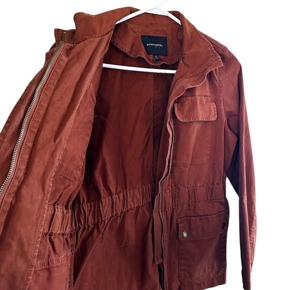 Banana Republic Lightweight Utility Jacket Rust Sz XS - Picture 9 of 10